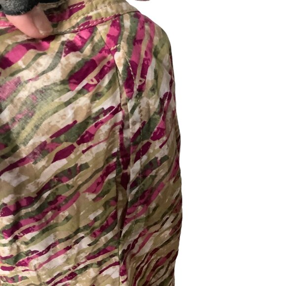 Royal Robbins A-line Skirt Women Size 12 Multicolor 100% Cotton Pockets Side Zip - Picture 7 of 10